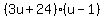 %283u%2B24%29%28u-1%29