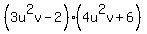 %283u%5E2v-2%29%284u%5E2v%2B6%29