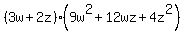 %283w%2B2z%29%289w%5E2+%2B+12wz+%2B+4z%5E2%29