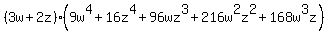 %283w%2B2z%29%289w%5E4+%2B+16z%5E4+%2B+96wz%5E3+%2B+216w%5E2z%5E2+%2B+168w%5E3z%29