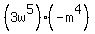 %283w%5E5%29%28-m%5E4%29