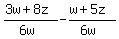 %283w+%2B+8z%29%2F%286w%29+-+%28w+%2B+5z%29%2F%286w%29