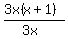%283x%28x%2B1%29%29+%2F+%283x%29