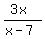 %283x%29%2F%28x-7%29