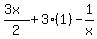 %283x%29%2F2+%2B+3%281%29+-+1%2Fx+