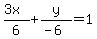 \"%283x%29%2F6+%2B+y%2F%28-6%29+=+1\"
