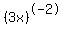 %283x%29%5E-2