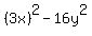 %283x%29%5E2-16y%5E2