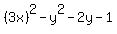 %283x%29%5E2-y%5E2-2y-1