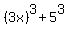 %283x%29%5E3+%2B+5%5E3