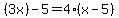 %283x%29-5=4%28x-5%29