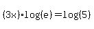 %283x%29log%28%28e%29%29+=+log%28%285%29%29
