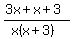 %283x%2B+x%2B3%29%2F%28x%28x%2B3%29%29+