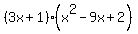 %283x%2B1%29%28x%5E2-9x%2B2%29