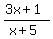 %283x%2B1%29%2F%28x%2B5%29