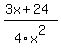 %283x%2B24%29%2F4x%5E2