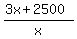 %283x%2B2500%29%2Fx