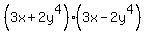 %283x%2B2y%5E4%29%283x-2y%5E4%29