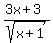 %283x%2B3%29%2Fsqrt%28x%2B1%29