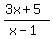 %283x%2B5%29%2F%28x-1%29