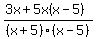 %283x%2B5x%28x-5%29%29%2F%28x%2B5%29%28x-5%29