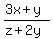 %283x%2By%29%2F%28z%2B2y%29