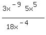 %283x%5E%28-9%295x%5E5%29%2F%2818x%5E%28-4%29%29