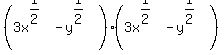 %283x%5E%281%2F2%29+-+y%5E%281%2F2%29%29%283x%5E%281%2F2%29+-+y%5E%281%2F2%29%29