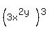 %283x%5E%282y%29%29%5E3