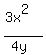 %283x%5E2%29%2F%284y%29