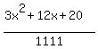 %283x%5E2%2B12x%2B20%29%2F1111