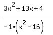 %283x%5E2%2B13x%2B4%29%2F%28-1%28x%5E2-16%29%29