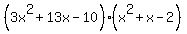 %283x%5E2%2B13x-10%29%28x%5E2%2Bx-2%29