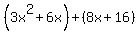 %283x%5E2%2B6x%29%2B%288x%2B16%29