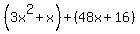%283x%5E2%2Bx%29%2B%2848x%2B16%29