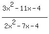 %283x%5E2-11x-4%29%2F%282x%5E2-7x-4%29