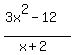%283x%5E2-12%29%2F%28x%2B2%29