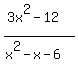 %283x%5E2-12%29%2F%28x%5E2-x-6%29
