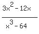 %283x%5E2-12x%29%2F%28x%5E3-64%29