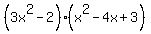 %283x%5E2-2%29%28x%5E2-4x%2B3%29