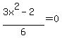 %283x%5E2-2%29%2F6=0