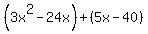 %283x%5E2-24x%29%2B%285x-40%29