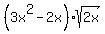 %283x%5E2-2x%29sqrt%282x%29