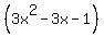 %283x%5E2-3x-1%29