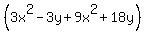 %283x%5E2-3y%2B9x%5E2%2B18y%29%29