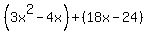 %283x%5E2-4x%29%2B%2818x-24%29