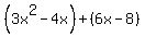 %283x%5E2-4x%29%2B%286x-8%29