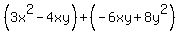 %283x%5E2-4xy%29%2B%28-6xy%2B8y%5E2%29