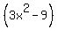 %283x%5E2-9%29