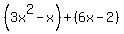 %283x%5E2-x%29%2B%286x-2%29